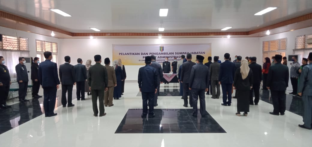 Sekprov Lampung Lantik 27 Pejabat Eselon III, Ini Daftarnya