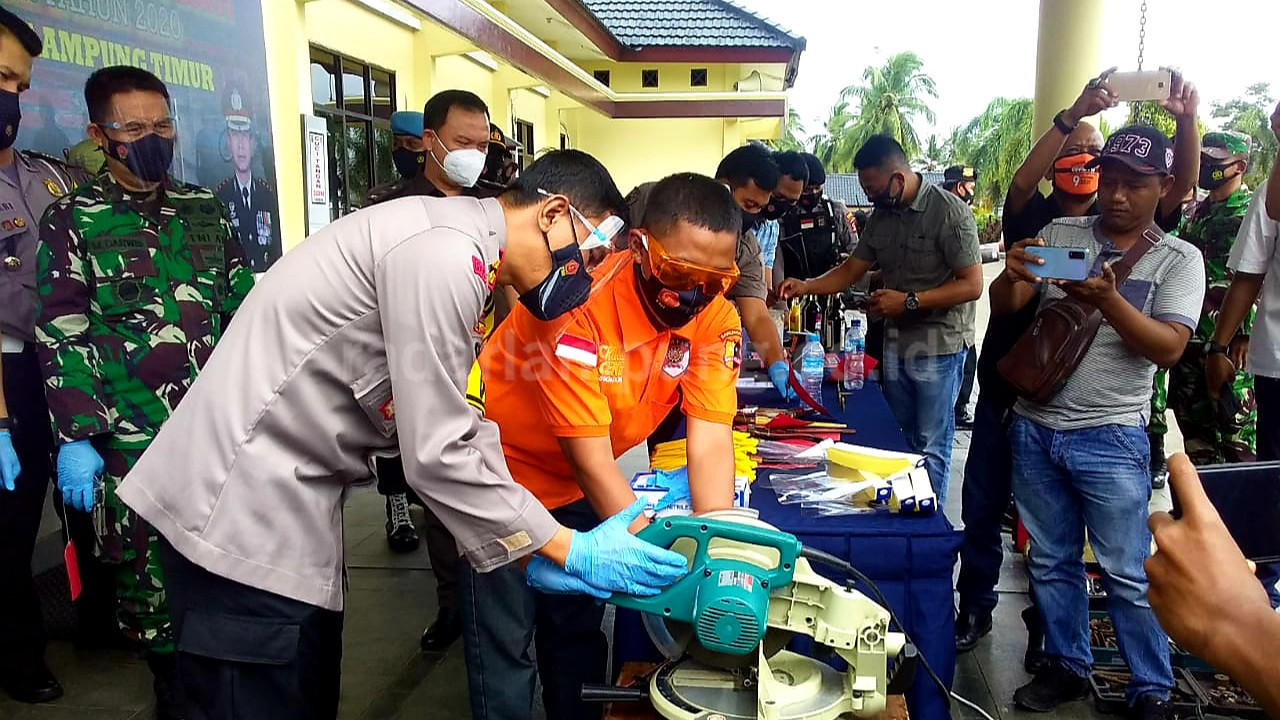 Polres Lamtim Musnahkan Barang Bukti