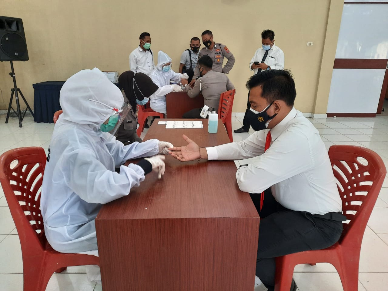 824 Personil Polres Lamtim Ikut Rapid Test