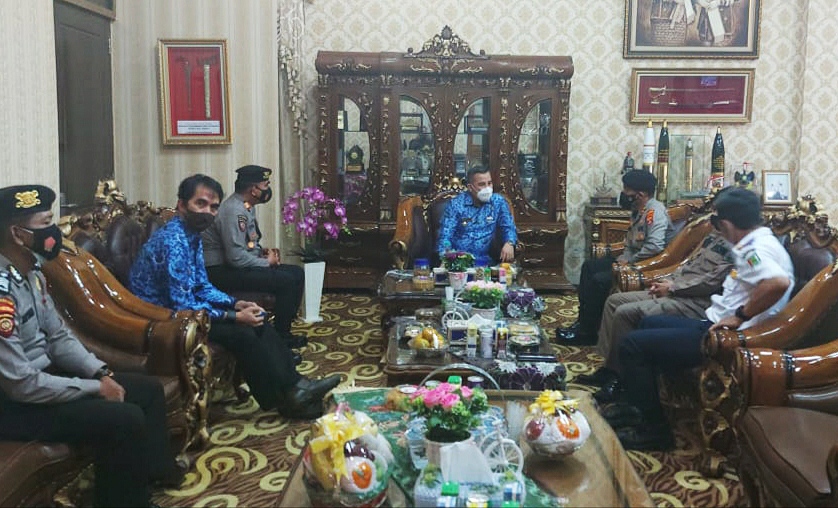 Kunjungi Pemkab Pesawaran, Ditpamobvit Paparkan Kegiatan Pengamanan Objek Vital