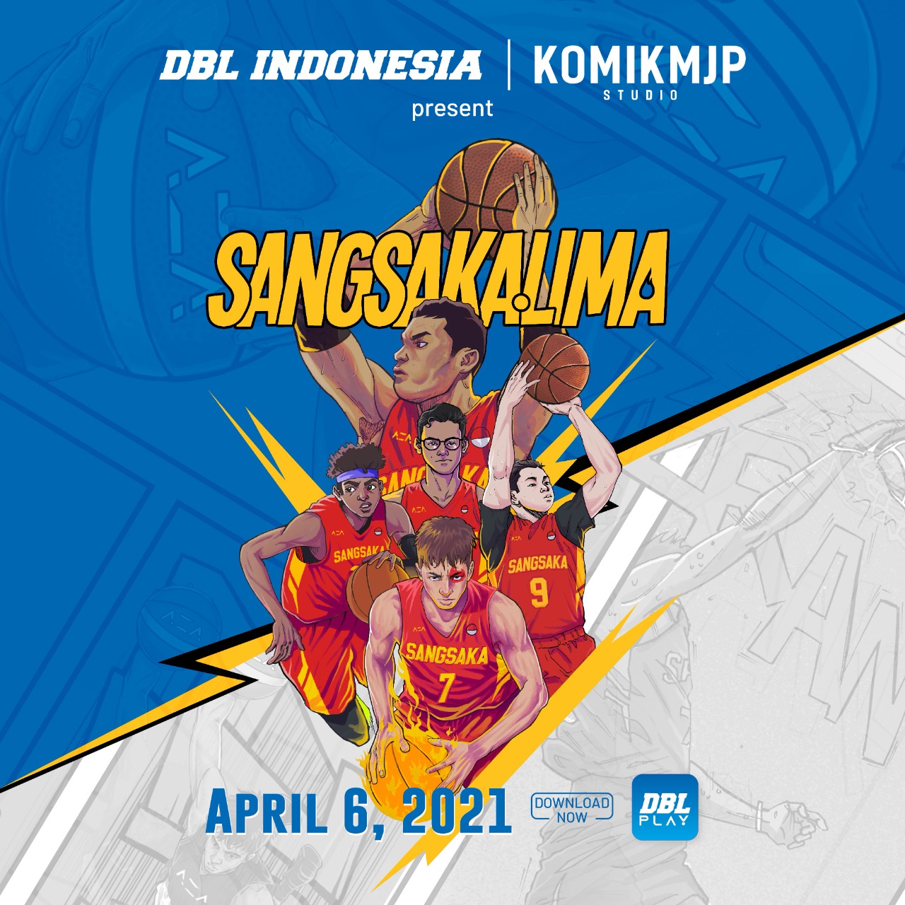Sangsaka Lima, Komik Basket Pertama Indonesia