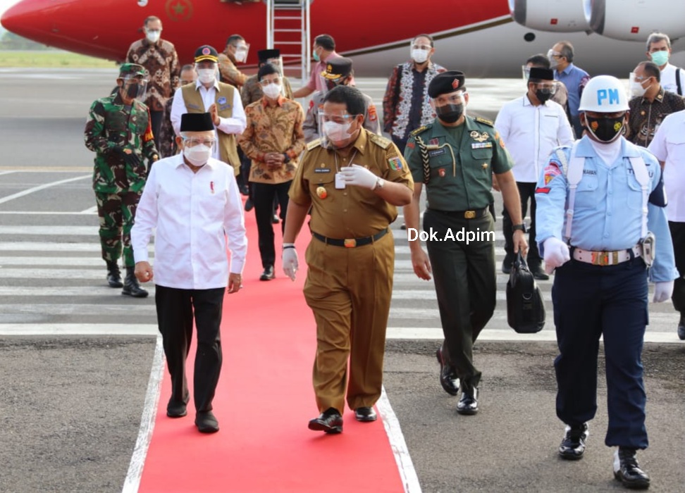 Wakil Presiden Tinjau Vaksinasi dan Bendungan Way Sekampung Pringsewu