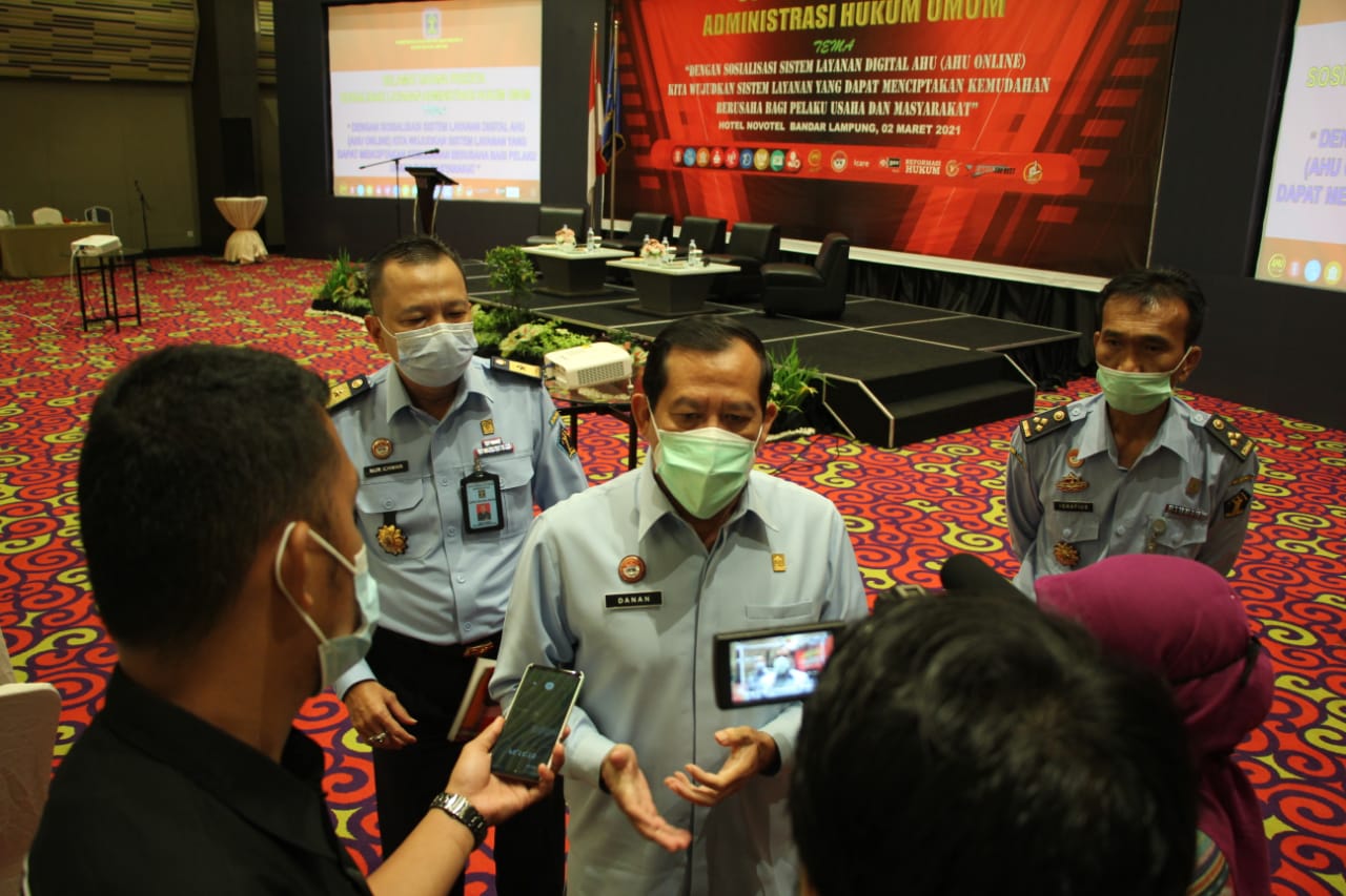 Soal Pendaftaran Perseroan Perseorangan, Kemenkumham Lampung Sosialisasi Sistem Layanan AHU Online