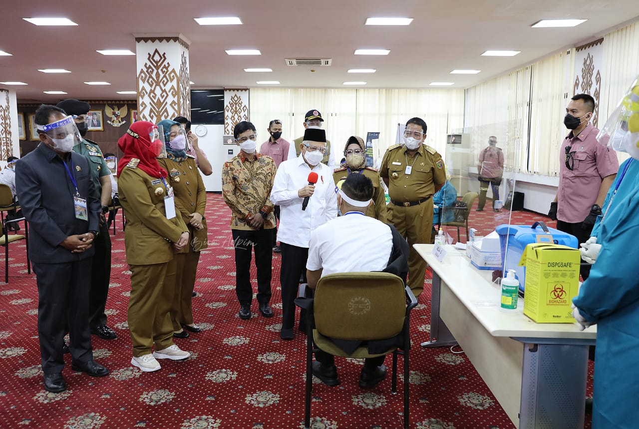 Turun ke Lampung, Wapres Minta Vaksinasi Dipercepat Agar Tercapai Herd Immunity