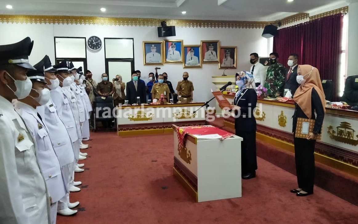 Sejarah, Bupati Tanggamus Lantik 220 Kepala Pekon
