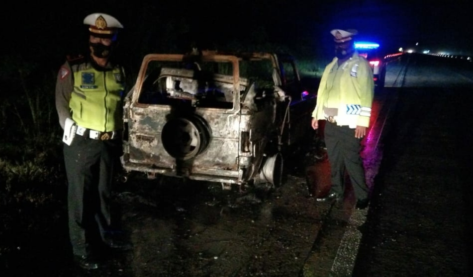 Ini Penyebab Kebakaran Mobil di JTTS Km 180