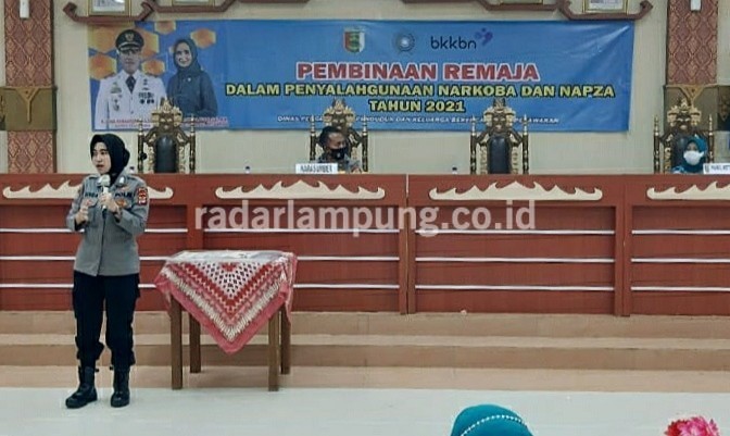Polres Pesawaran Beri Penyuluhan Bahaya Narkoba untuk Remaja dan TP PKK