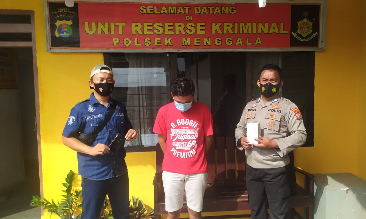 Polsek Menggala Tangkap Pelaku Pencuri Ponsel Pekerja Bangunan