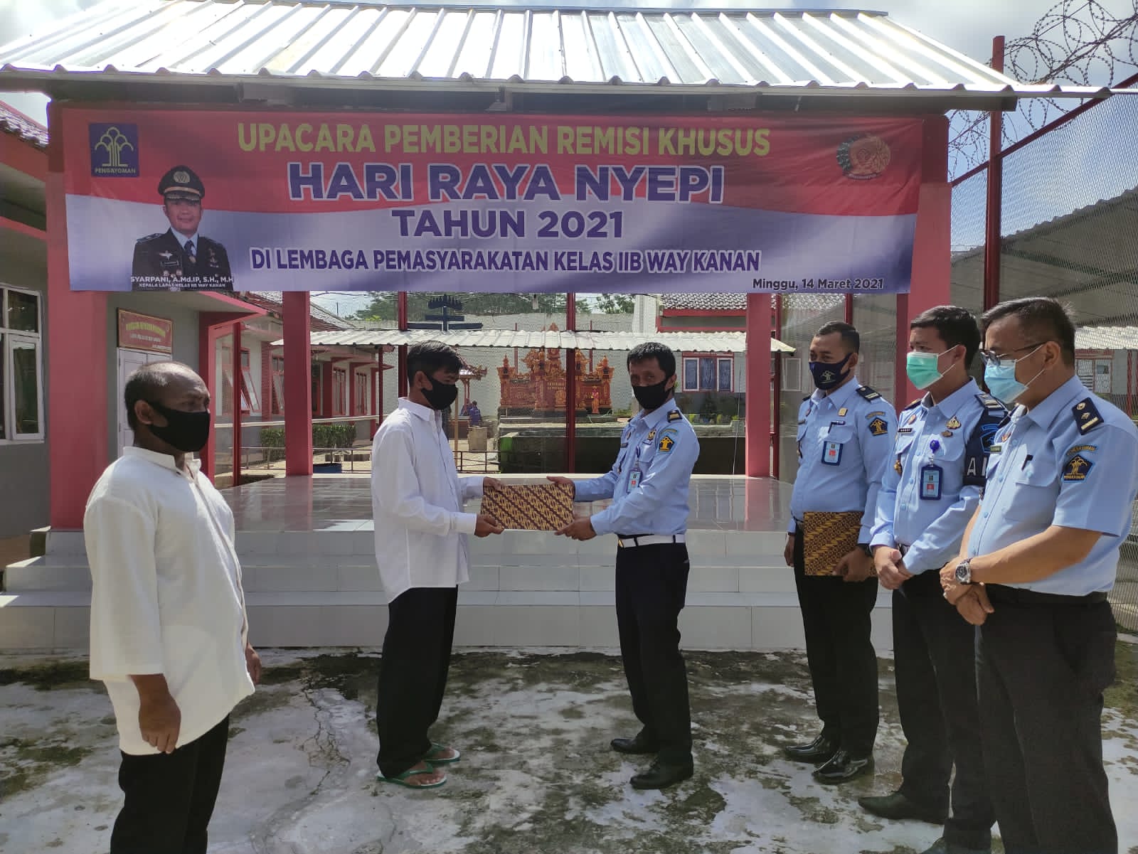 Tok ! Tiga Warga Binaan Lapas Waykanan Dapat Remisi Khusus