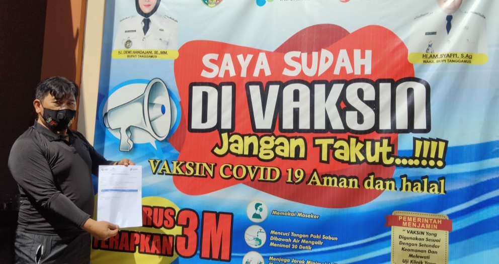 Wartawan Tanggamus Vaksinasi Covid-19 Dosis Pertama