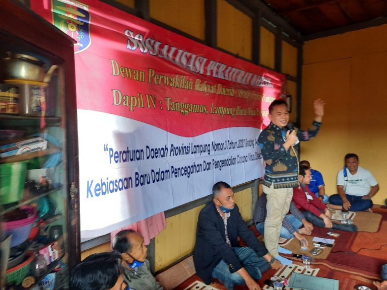 Wakil Ketua Komisi IV DPRD Lampung Tekan Angka Covid-19 di Waytenong Lambar