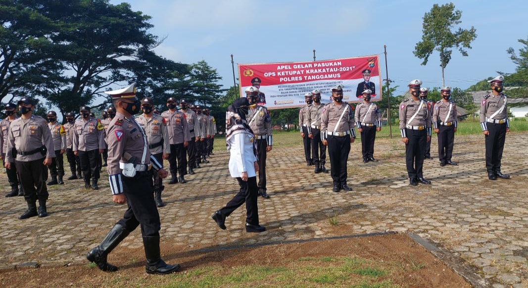 Polres Tanggamus Gelar Pasukan Operasi Ketupat Krakatau 2021