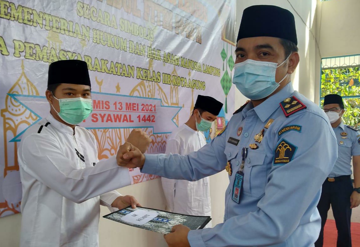 Idul Fitri 1442 H, 286 Warga Binaan Lapas Kotaagung Dapat Remisi