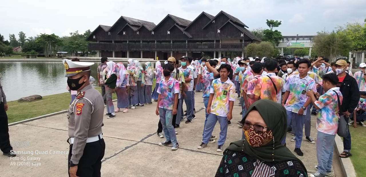 Kedapatan Konvoi, Polres Tubaba Amankan Ratusan Siswa dan Puluhan Motor