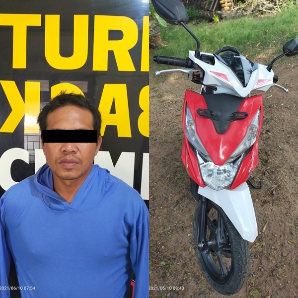 Meski Digembok, Pencuri Ini Mampu Gasak Motor