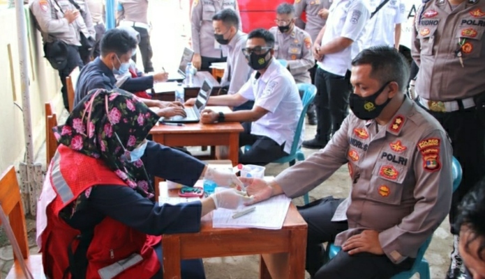 Bhakti Kesehatan, Kapolres Ikut Sumbang Darah