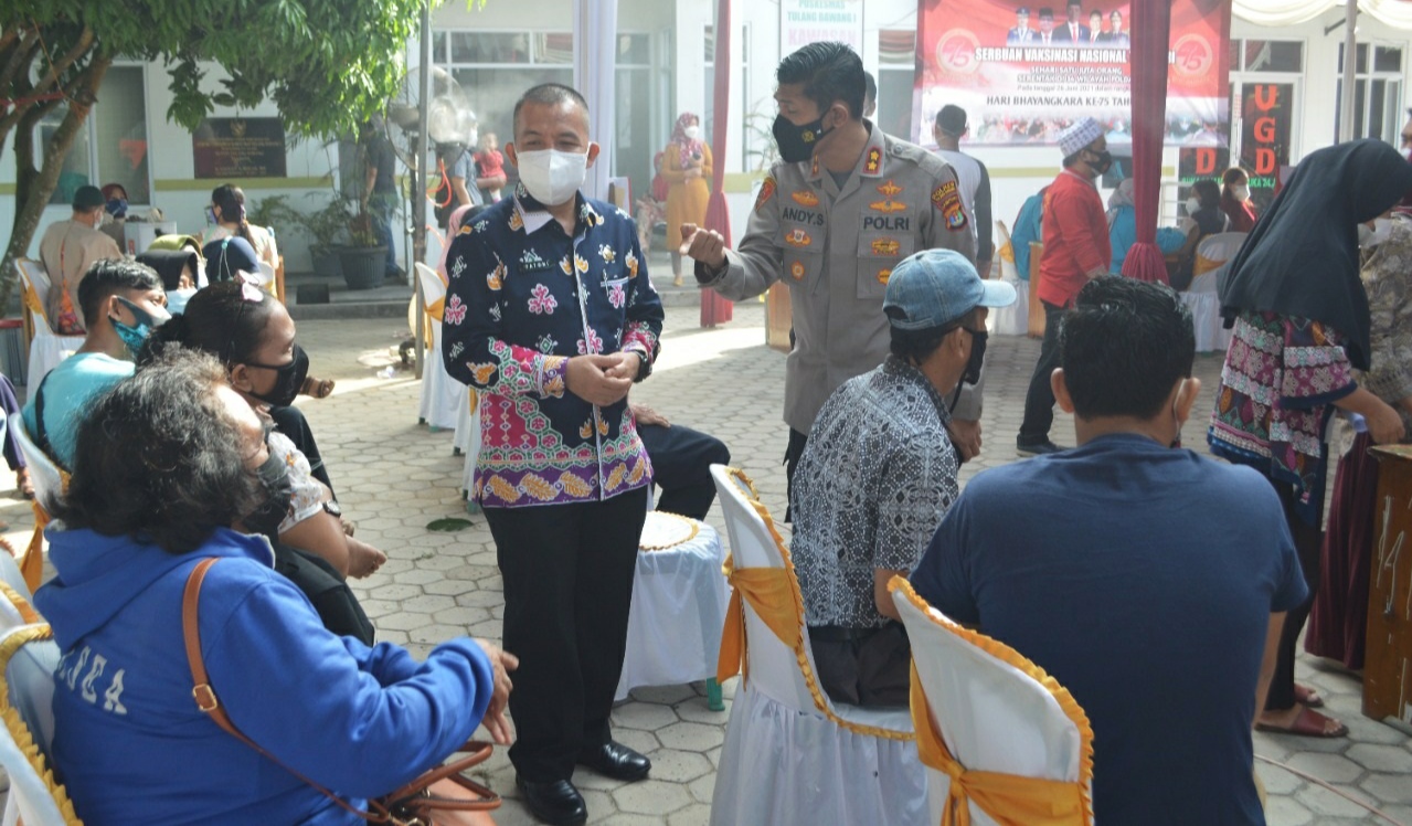 Vaksinasi Massal Polres Tuba, Target 1.297 Orang