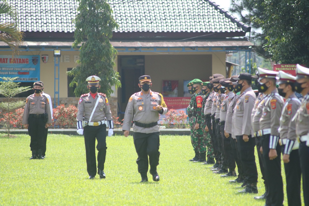 Dukung PPKM Darurat, Polres Lamtim Gelar Operasi Aman Nusa II Lanjutan
