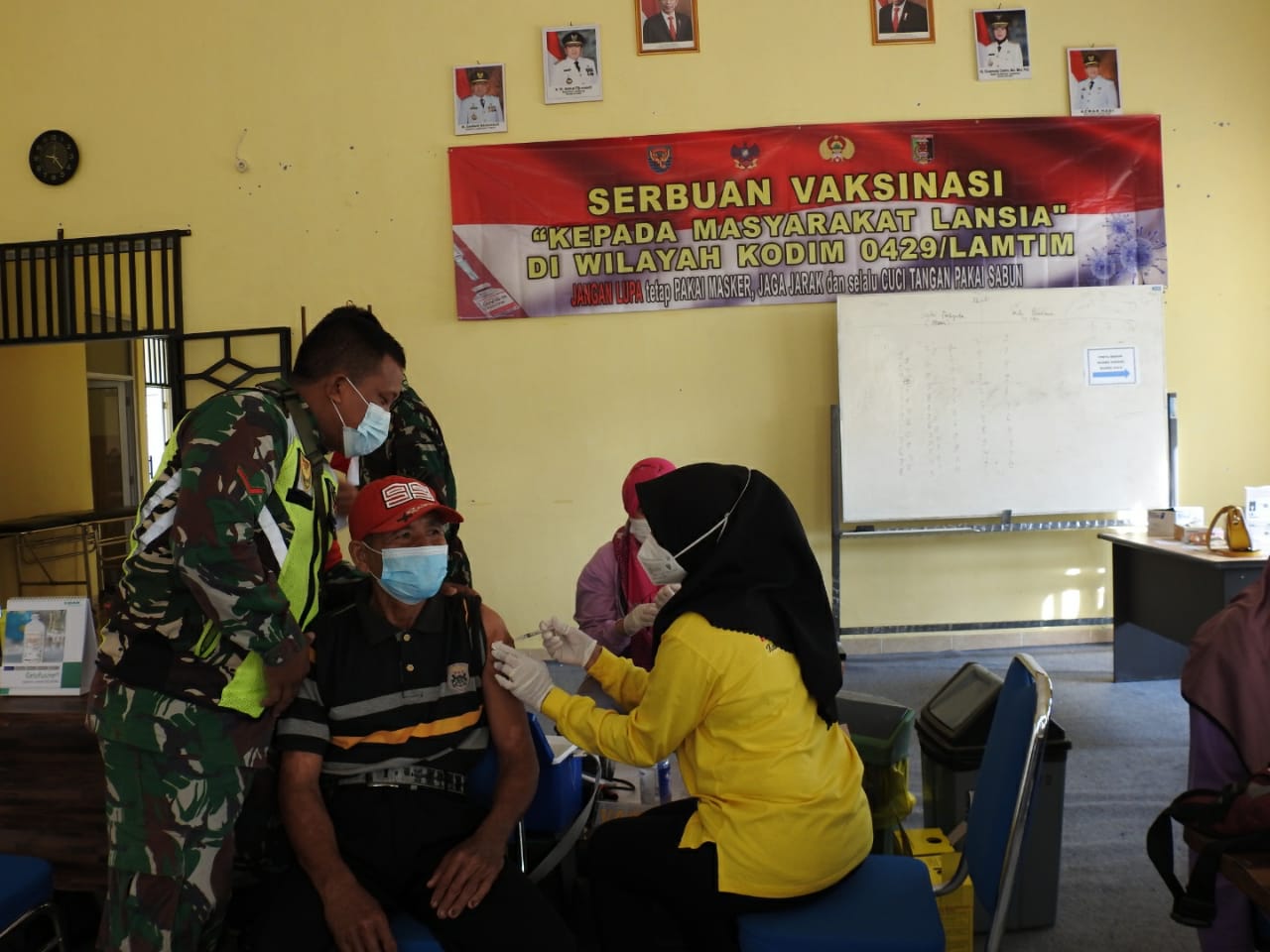 Covid-19 Bertambah 79 Kasus, Kodim 0429 Lamtim Gelar Serbuan Vaksin Tahap II