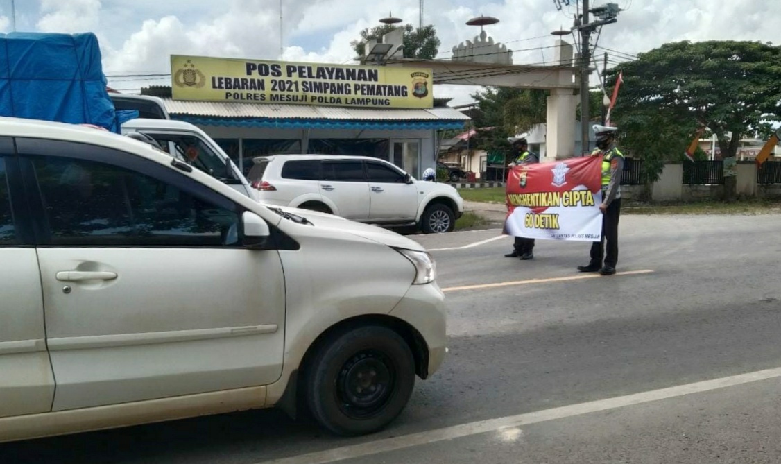 Satlantas Polres Mesuji Hening Cipta Serentak