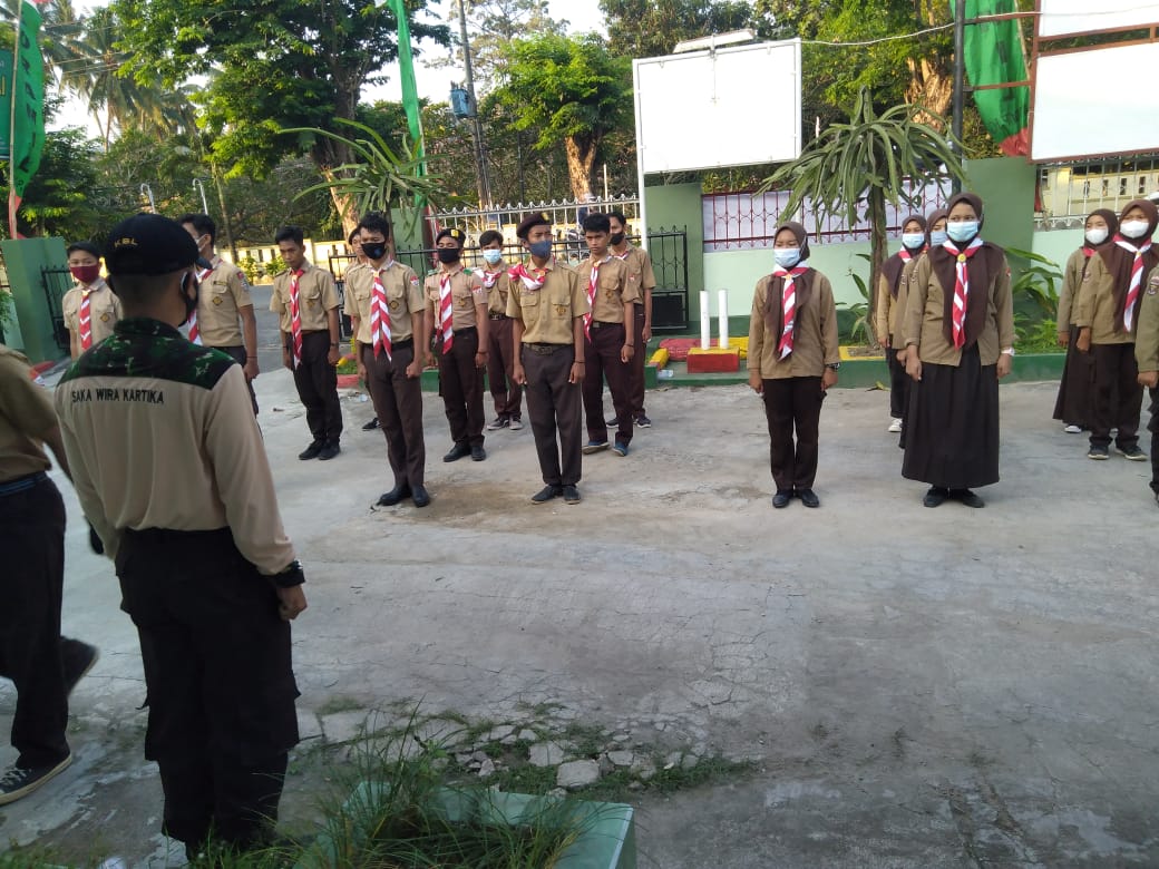 Babinsa Kodim 0410/KBL Laksanakan Pembinaan Pramuka Saka Wira Kartika