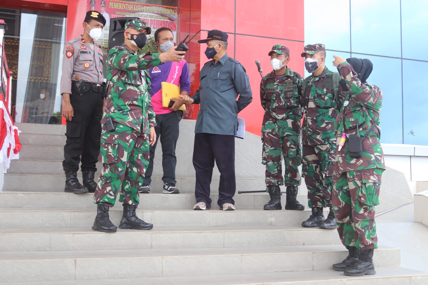 Dandim 0410/KBL Pantau Kegiatan Gladi Pengibaran Bendera