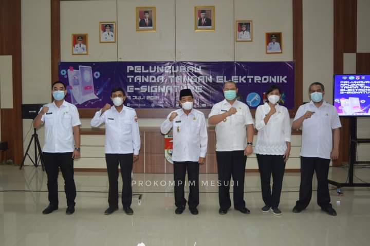 Diresmikan Bupati, Pemkab Mesuji Terapkan Tanda Tangan Elektronik e-Signature
