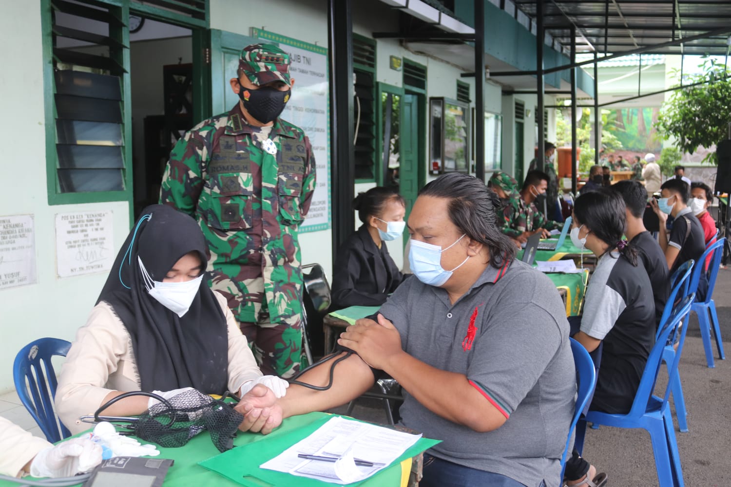 Dandim 0410/KBL Cek Pelaksanaan Vaksinasi untuk Masyarakat