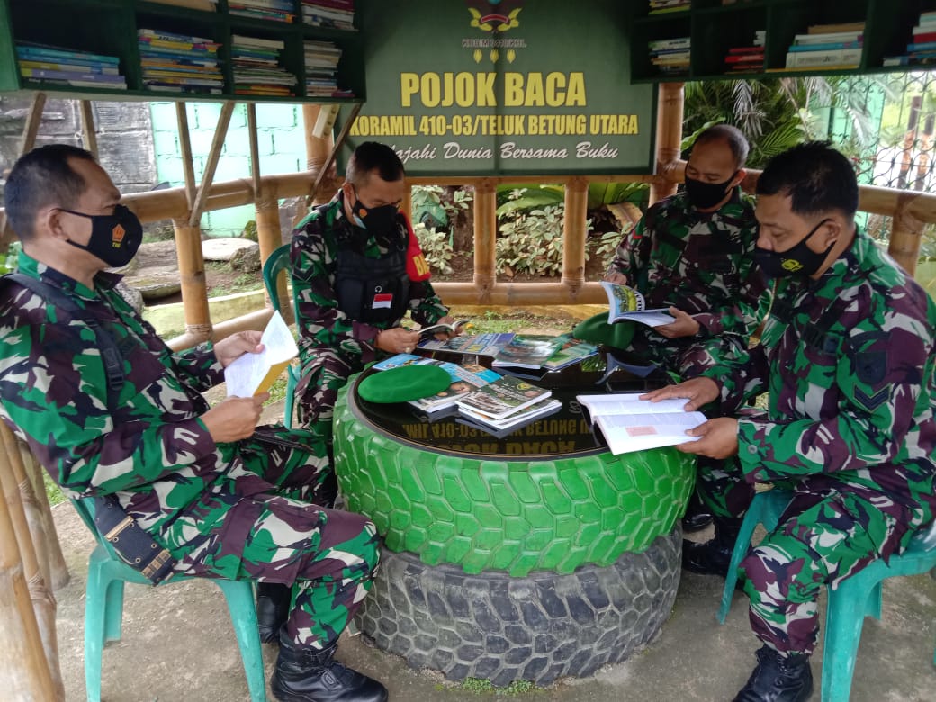 Jajaran Kodim 0410/KBL Laksanakan Giat Pojok Memabca