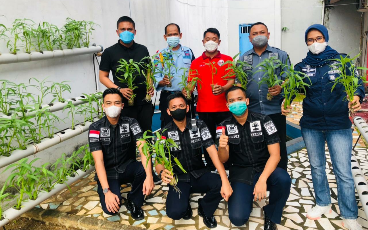 Narapidana Rutan Kotaagung Panen Tanaman Hidroponik dan Ikan Lele