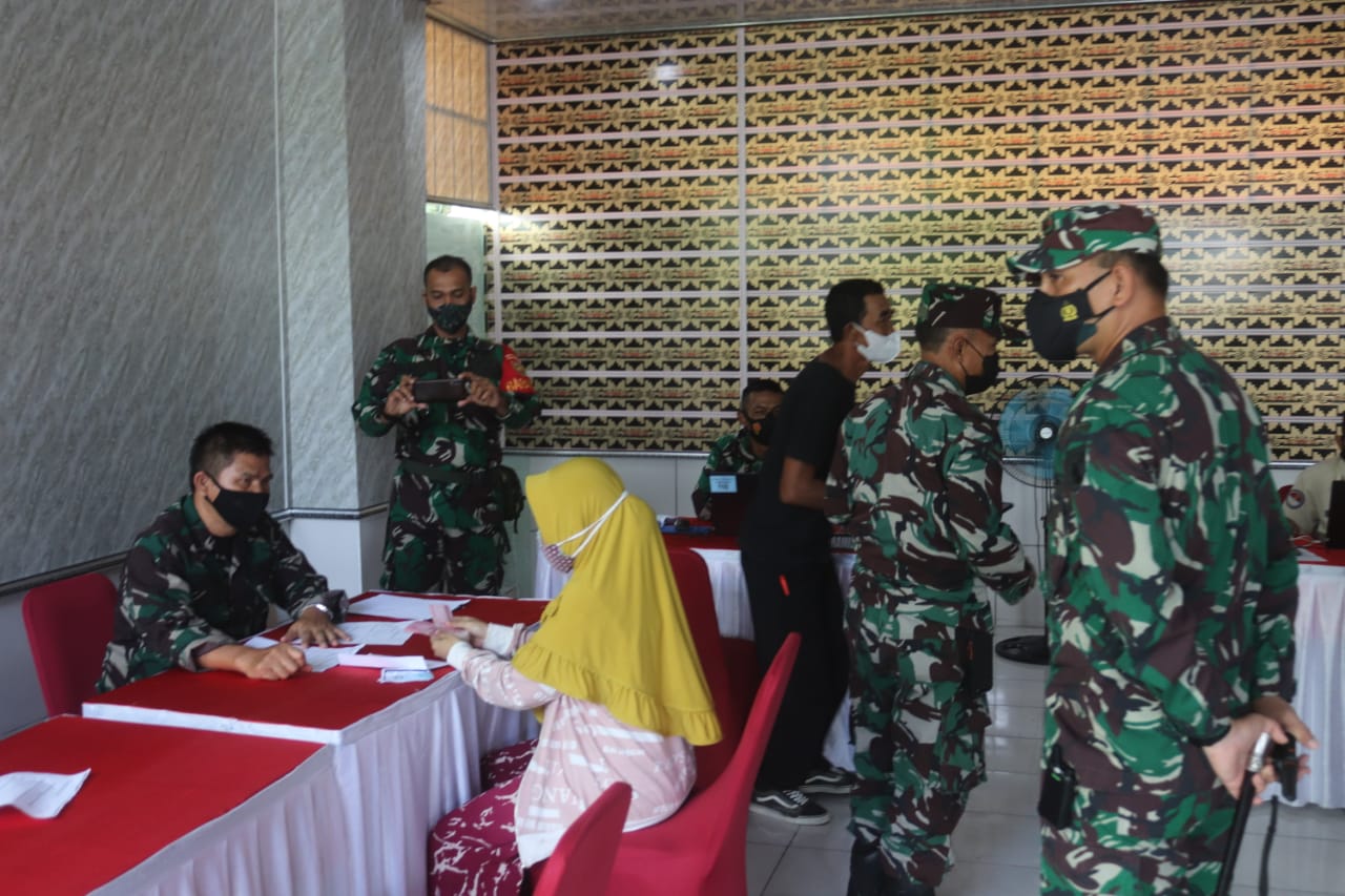 Dandim 0410/KBL Pantau Giat Gebyar Vaksinasi