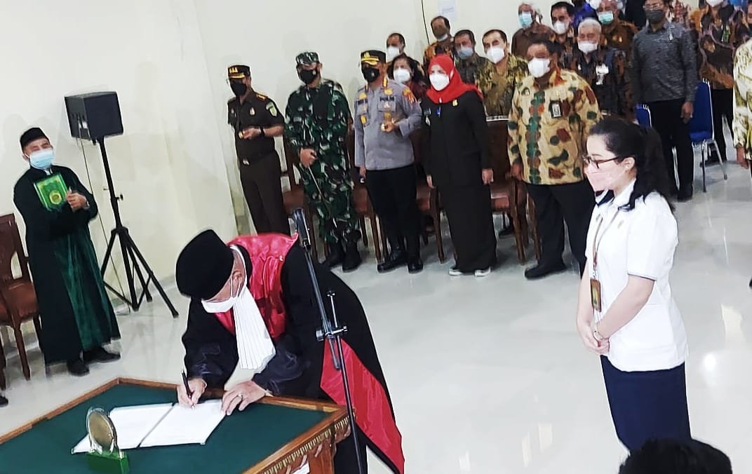 Dandim 0410/KBL Hadiri Giat Pelantikan Ketua PN
