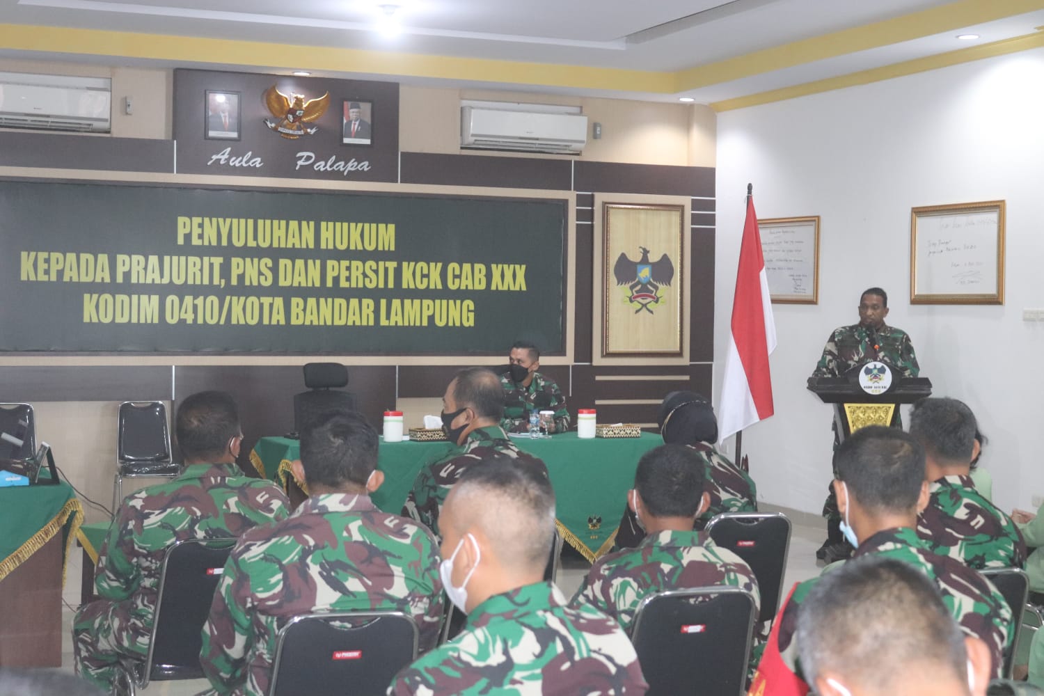 Tingkatkan Kedisiplinan dan Taat Hukum Anggota Kodim 0410/KBL dan Persit Terima Penyuluhan Hukum