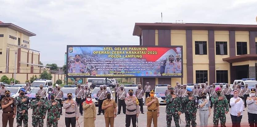 Kasdim 0410/KBL Ikuti Apel Gelar Pasukan Operasi Zebra Krakatau 2021