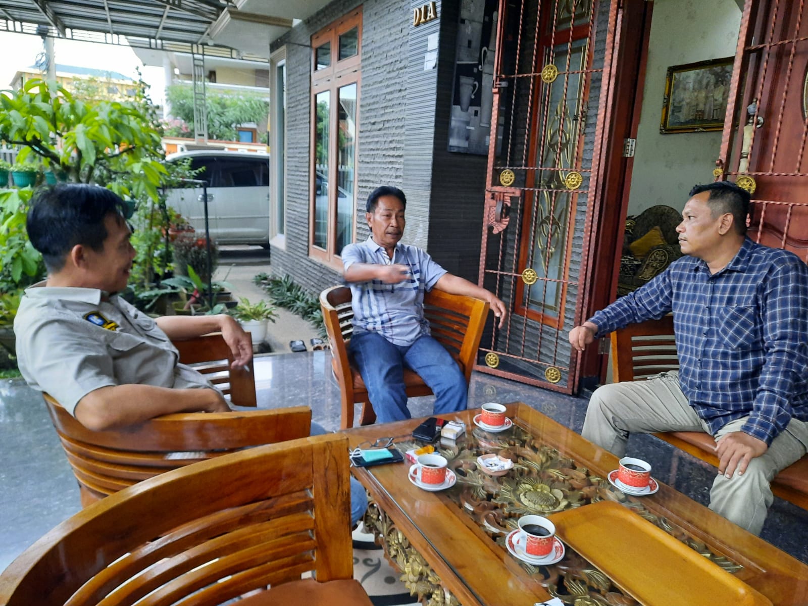 Jelang Konferprov, Balon Ketua PWI Lampung Nizwar Silaturahmi ke Senior PWI Darwin Ruslinur