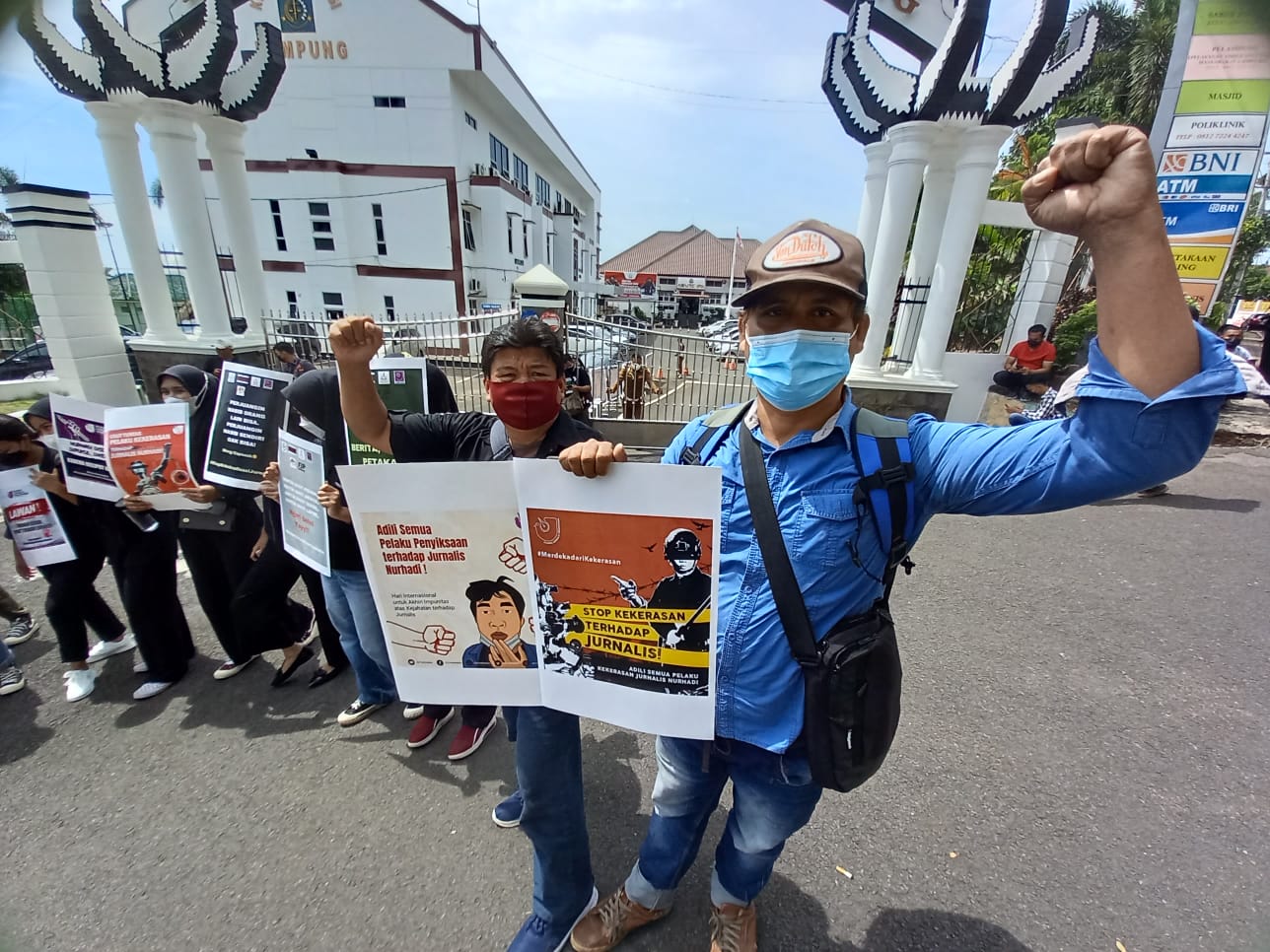Gelar Aksi Solidaritas, Jurnalis Lampung Desak APH Tegas kepada Terdakwa Penganiayaan