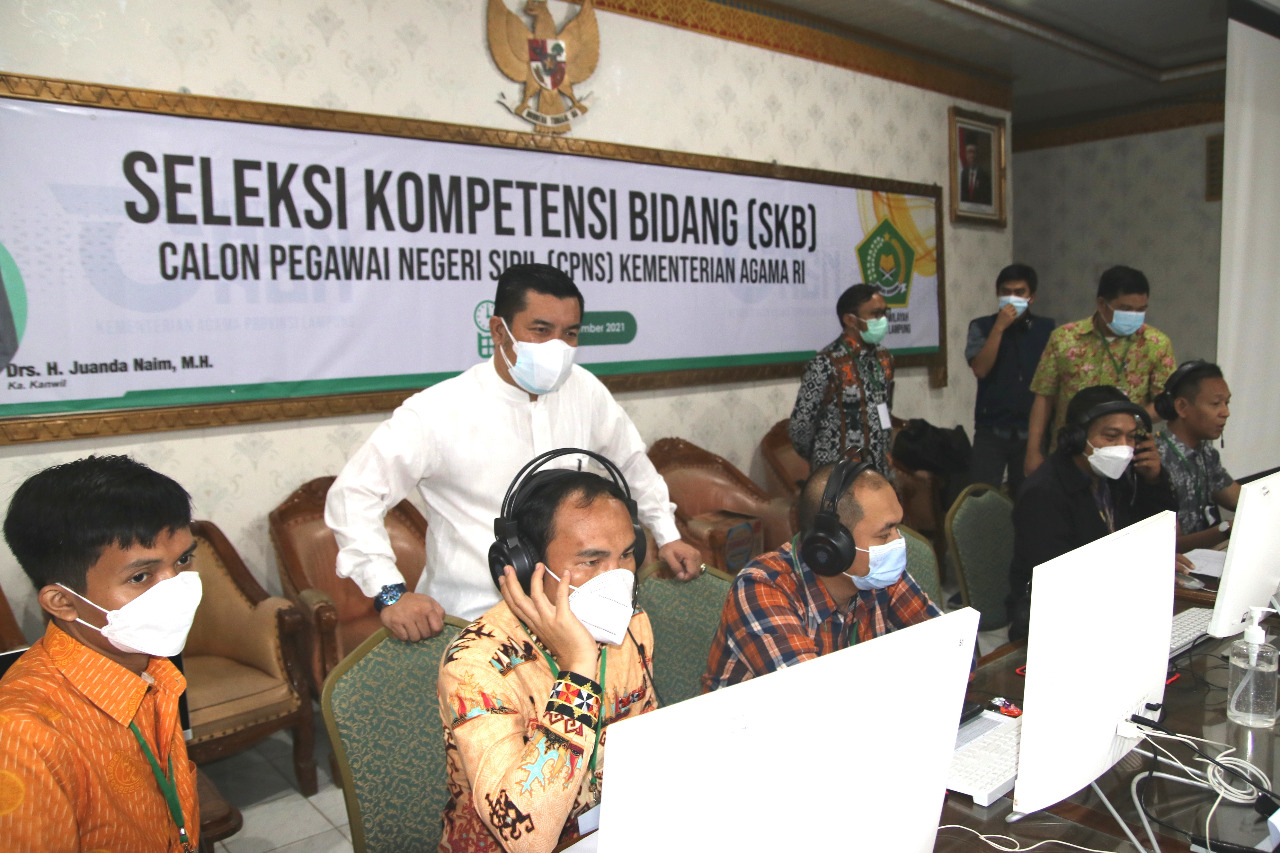 Tinjau Pelaksanaan SKB CPNS, Juanda Naim: CPNS Kemenag Wajib Berintegritas dan Berkompeten