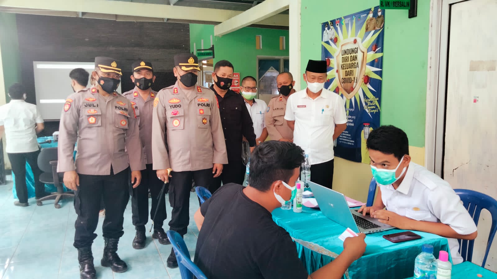 Kapolres Mesuji, Tinjau Vaksinasi di Dua Kecamatan