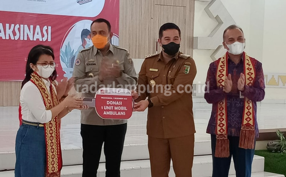 Pesawaran Dapat Vaksin dan Ambulans Dari Yayasan Pertiwi Indonesia