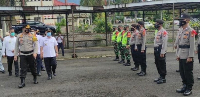Gelar Pasukan, Kapolres Ingatkan Penekanan Dalam Operasi Lilin Krakatau 2021