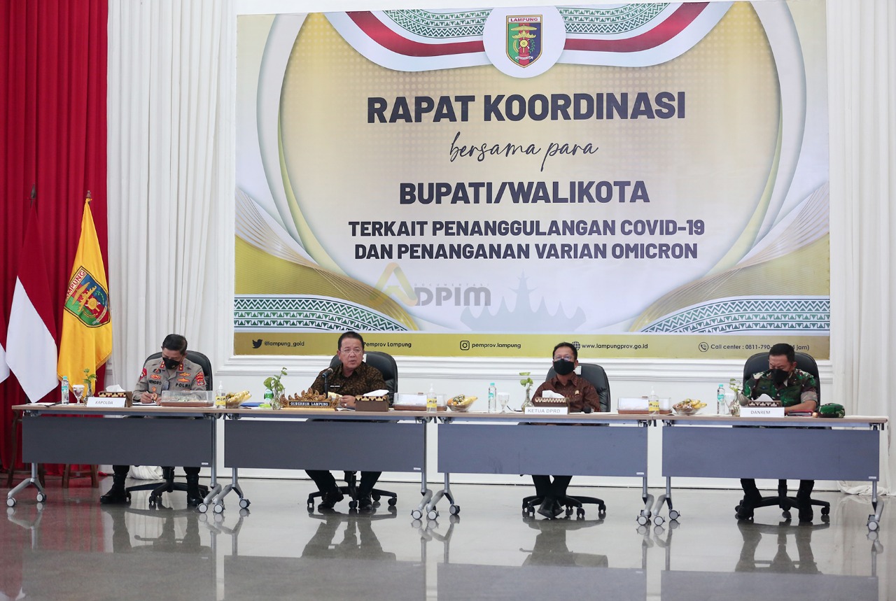 Pimpin Rakor Penanggulangan Covid-19 dan Omicorn, Gubernur Minta Bupati-Walikota Waspada