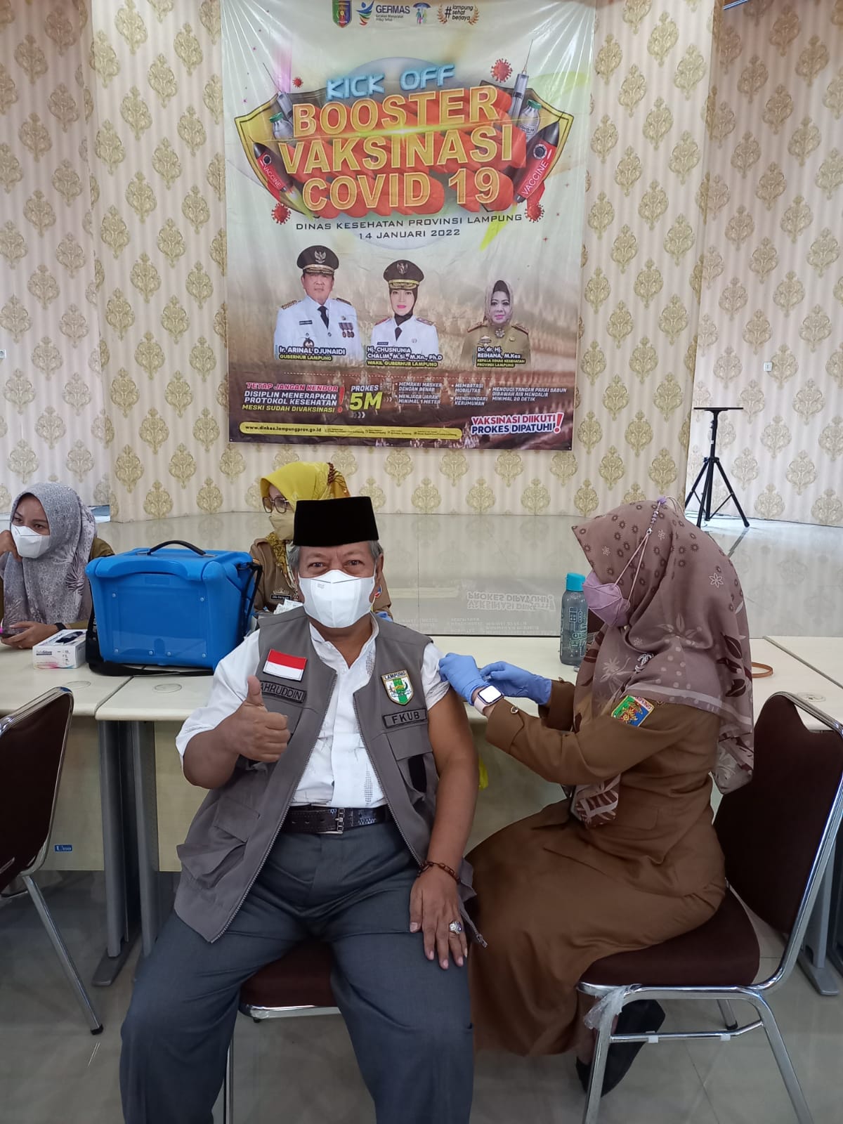 Kadiskes Lampung Gandeng FKUB pada Kick Off Booster Vaksinasi Covid-19 Bagi Tokoh Agama