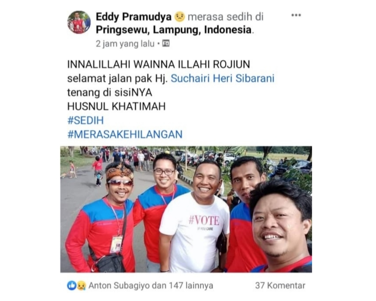 Penggiat Budaya Itu Pergi, Selamat Jalan Bang Suchairi Sibarani