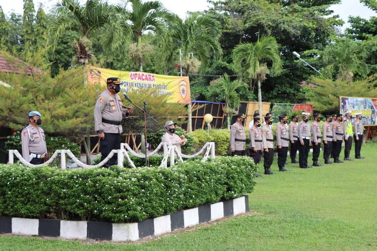 58 Personel Polres Tuba Naik Pangkat, Bripka ke Aipda Paling Banyak