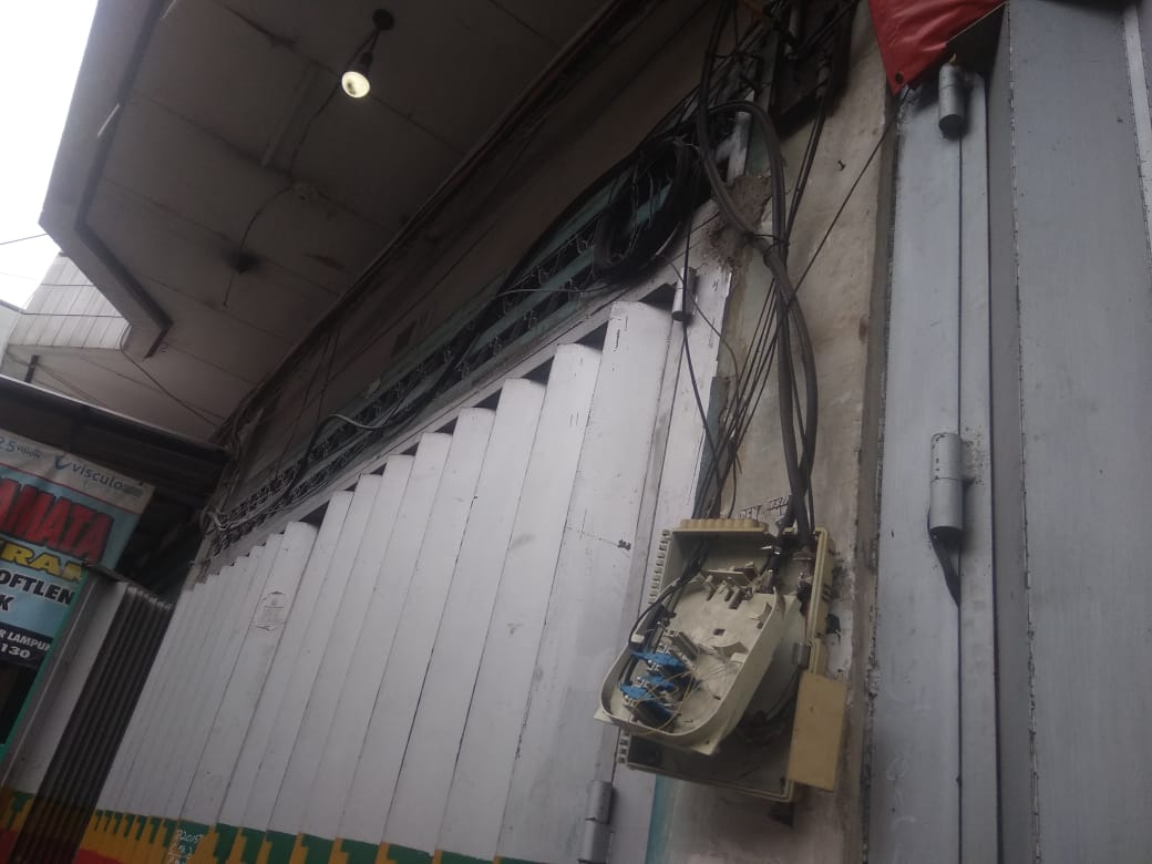 Panel Listrik Ruko Kosong di Pasar Tengah Terbakar