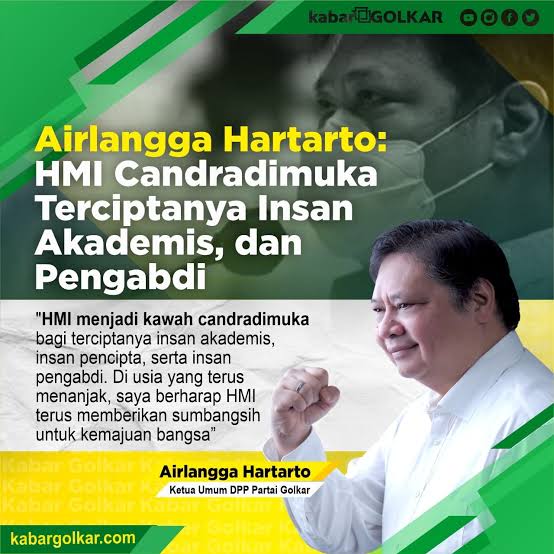 Airlangga: 75 Tahun HMI Sudah Buktikan Jadi Lidah Rakyat Memperjuangkan Kesejahteraan Masyarakat