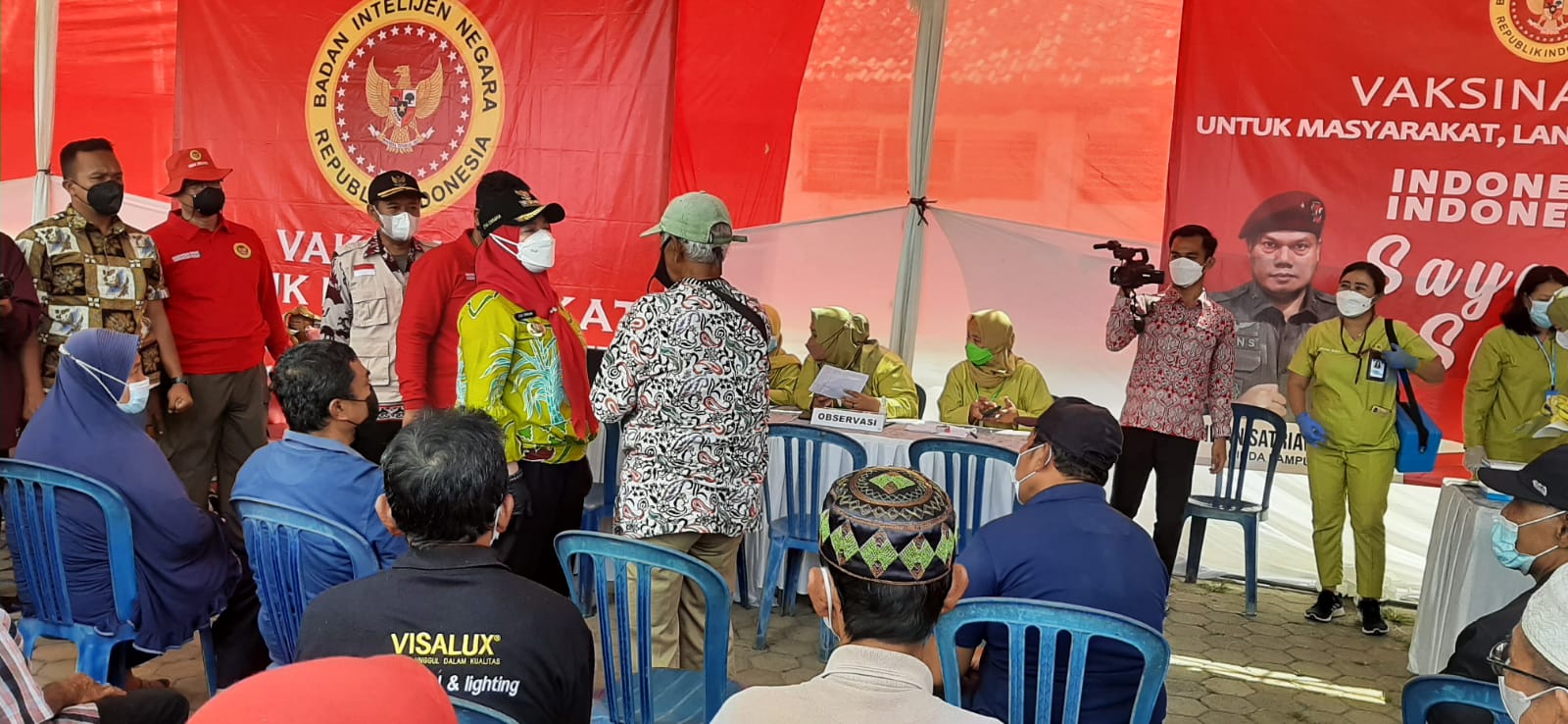 Wali Kota Tinjau Vaksin Masal Binda Lampung