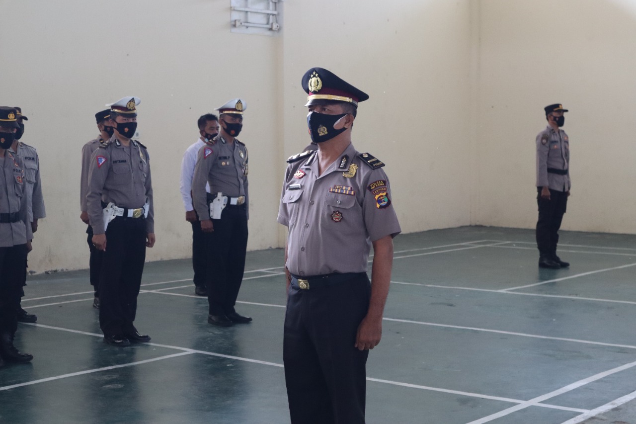 Polres Way Kanan Gelar Upacara Kenaikan Pangkat, Begini Pesan Dari Kapolres