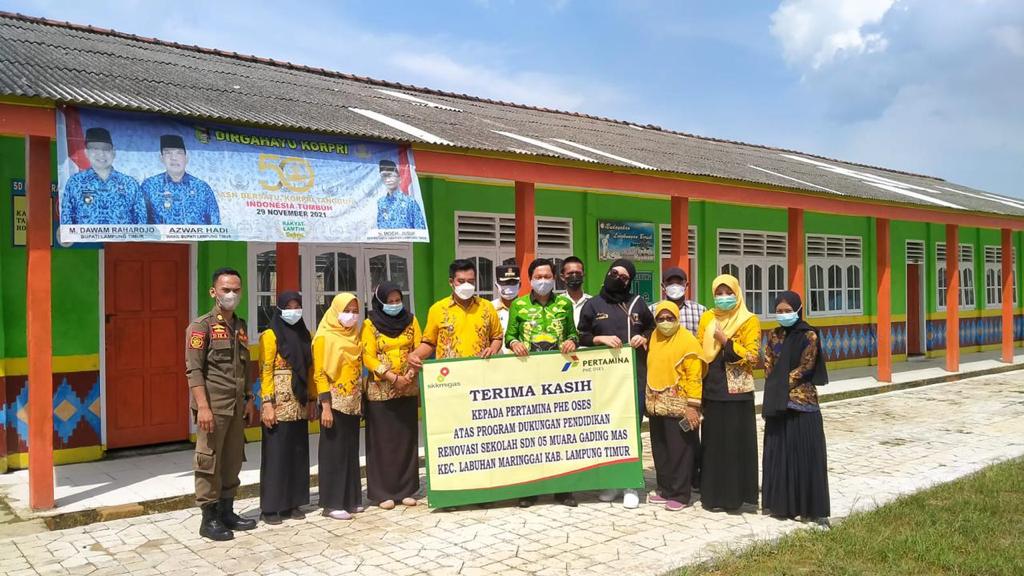 PHE OSES Dukung Kegiatan Pembelajaran di SD Negeri 05 Muara Gading Mas