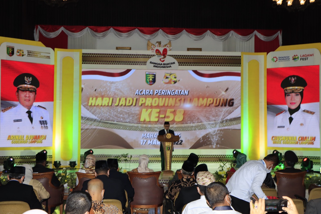 Peringati HUT Ke-58 Provinsi Lampung, Gubernur Arinal Paparkan Berbagai Capaian Pembangunan